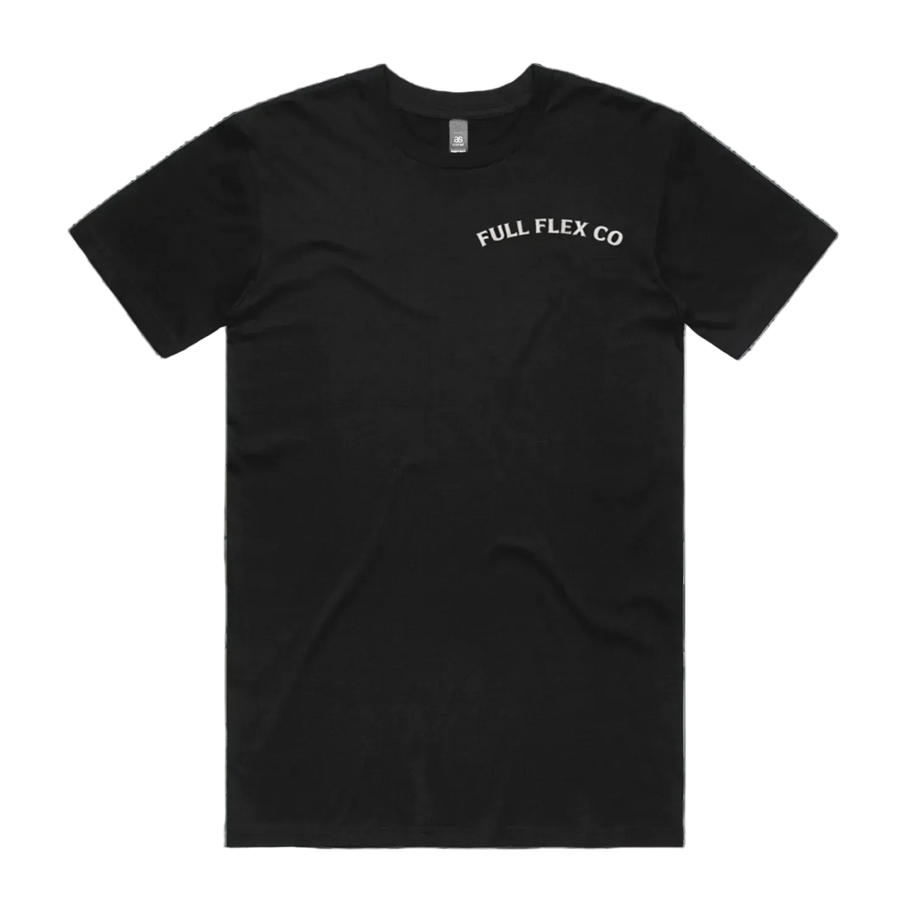 Black front flat lay